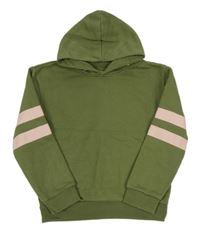 Khaki-růžová mikina s kapucí Primark