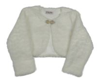 Biele kožušinové podšité bolerko