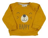 Hořčicová mikina s medvídkem Ergee