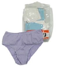 Nové - 8set - 8x kalhotky - 5x bílé + 2x světlemodré + 1x fialové George