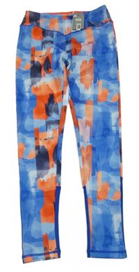 Nové - Modro-korálové vzorované sportovní legíny Dunnes Stores