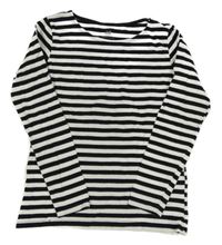 Bielo-čierne pruhované tričko H&M