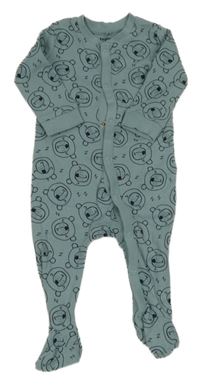 Zelený overal s medvedíkmi Lupilu