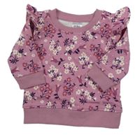 Lila kvetovaná mikina