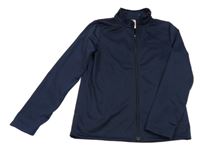 Tmavomodrá propínací sportovní mikina Decathlon