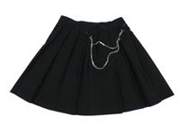 Čierna skladaná sukňa s retiazkou H&M