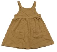 Hnedé rebrované na traké šaty C&A