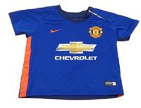 Tmavomodro-oranžové sportovní tričko - Manchester United Nike