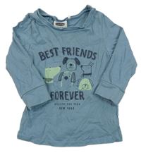 Šedomodré tričko s pejsky Lily & Dan