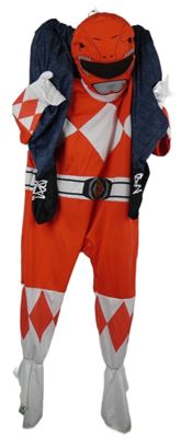 Kostým - Pánský červeno-tmavomodro-bílý overal - Power Ranger Morph