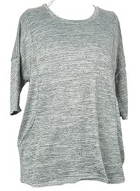 Dámský šedý melírovaný lehký svetr TRU 