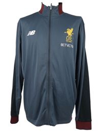 Pánská tmavošedá sportovní propínací mikina - LFC New Balance vel. XXL