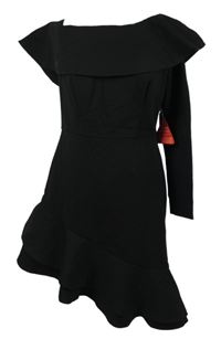 Nové - Dámské černé šaty s límcem Rochelle Humes 