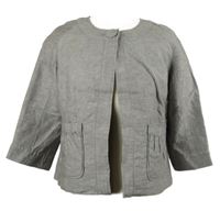 Dámský šedý lněný kabátek M&S