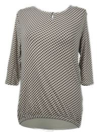 Dámske bielo-béžové vzorované balonové tričko