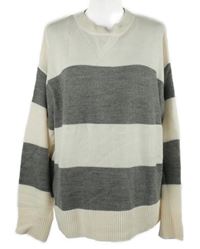 Dámský smetanovo-šedý pruhovaný svetr H&M