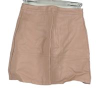 Dámska ružová koženková sukňa New Look