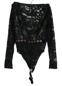 Dámské černé krajkové body Ann Sommers