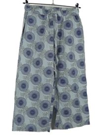 Dámske svetlomodré vzorované pyžamové nohavice Schiesser