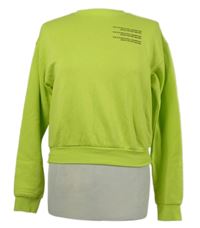 Dámska limetková crop mikina s nápismi H&M