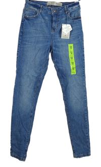 Nové - Dámské modré skinny rifle Denim 