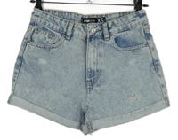 Dámske svetlomodré rifľové kraťasy s vyšúchaním FB Sister