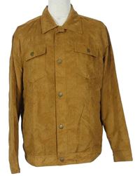 Pánska medová semišová košeľová bunda Atlas