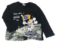 Černé triko s Mickey Mousem Disney