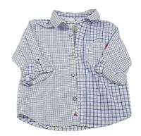 Bielo-modrá kockovaná košeľa Mothercare