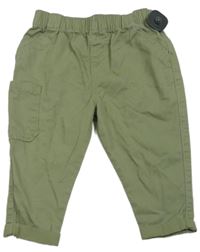Khaki plátenné nohavice F&F