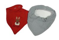 2x slinták červený se sobem+ šedý