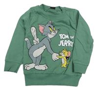 Zelená ľahká mikina s Tom a Jerry