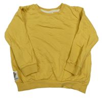 Žltá mikina s nášivkou so cute