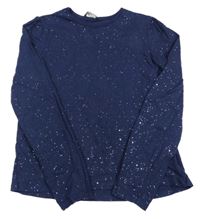 Tmavomodré třpytivé triko George