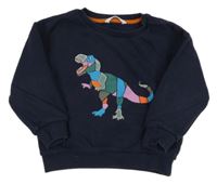 Tmavomodrá mikina s dinosaurom M&S
