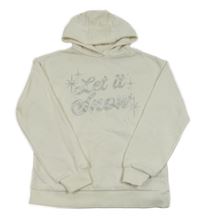 Biela mikina s nápisom a kapucňou Primark