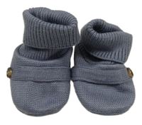 Modré pletené cápačky