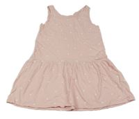 Svetloružové bodkovaná é bavlnené šaty H&M