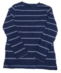 Tmavomodré pruhované tričko