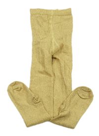 Zlaté trblietavé pančuchy H&M