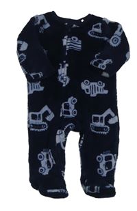 Tmavomodrý chlupatý overal s bagry Next