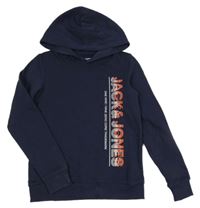 Tmavomodrá mikina s kapucňou Jack & Jones