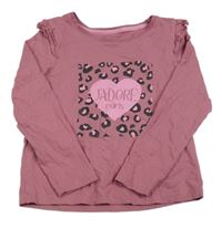 Ružové tričko so srdcem a vzorom Primark