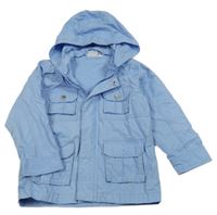 Svetlomodrá šušťáková jarná bunda s kapucňou Impidimpi