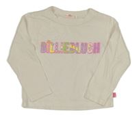 Smetanové triko s barevným srdíčkem 