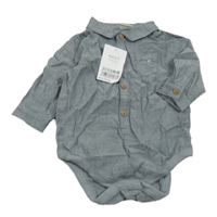 Nové - Tmavomodré melírované košilové body Next