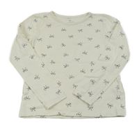 Smotanové tričko s mašľami H&M