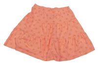 Neónově oranžová bavlnená sukňa s mušlemi Dunnes