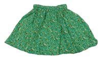 Zeleno-farebná vzorovaná sukňa