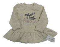 Nové - Béžové teplákové šaty s nápisem Nutmeg